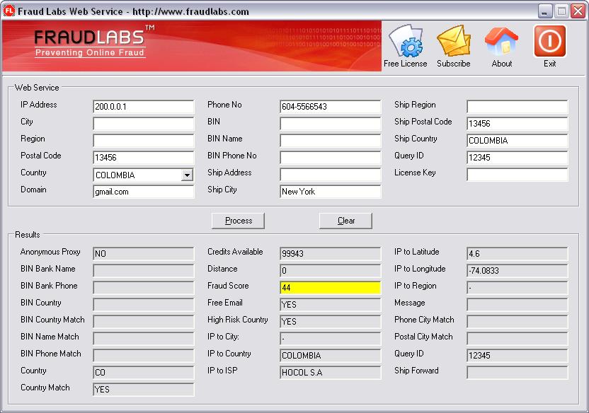 FraudLabs Fraud Detection Application software